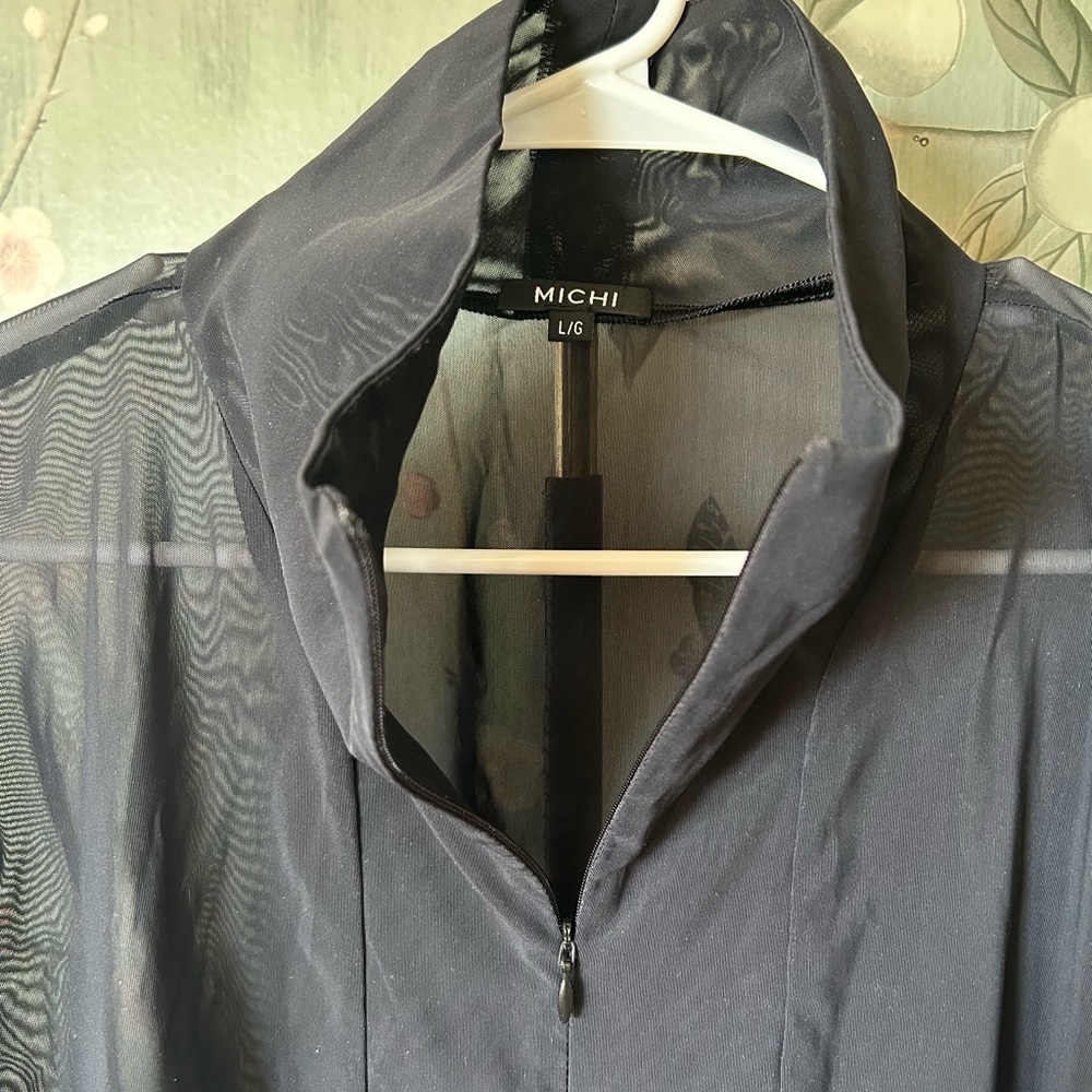 Michi Black Mesh Pullover Jacket - image 3